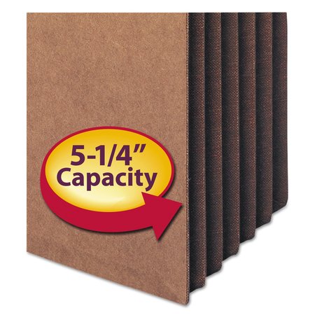 Smead File Pocket Straight-Cut 8-1/2 x 11", 5.25" Expansion, Pk10, Expanded Width: 5-1/4" 73274